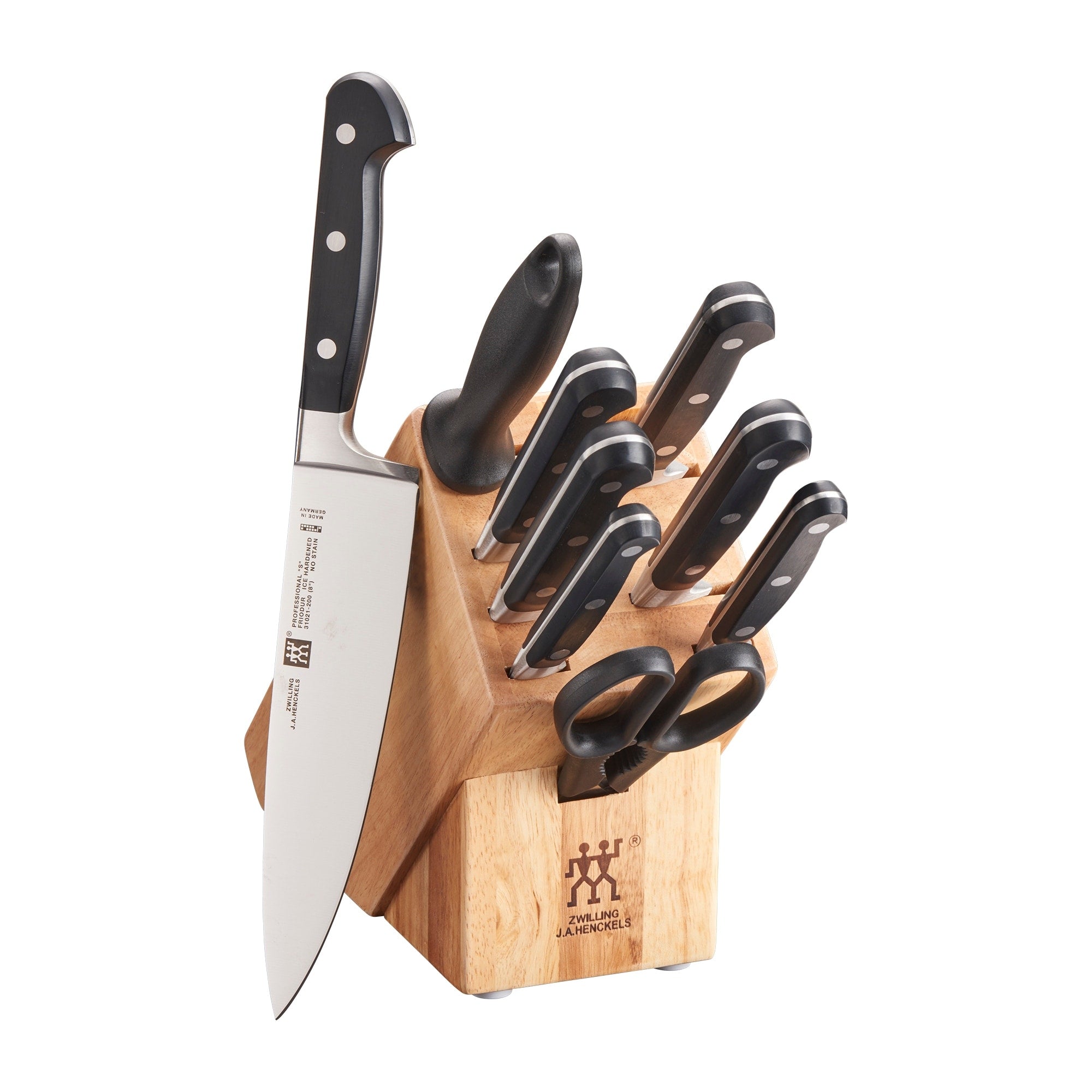 Zwilling J.A. Henckels Professional S 10 Pc Knife Block Set Black Stainless Steel
