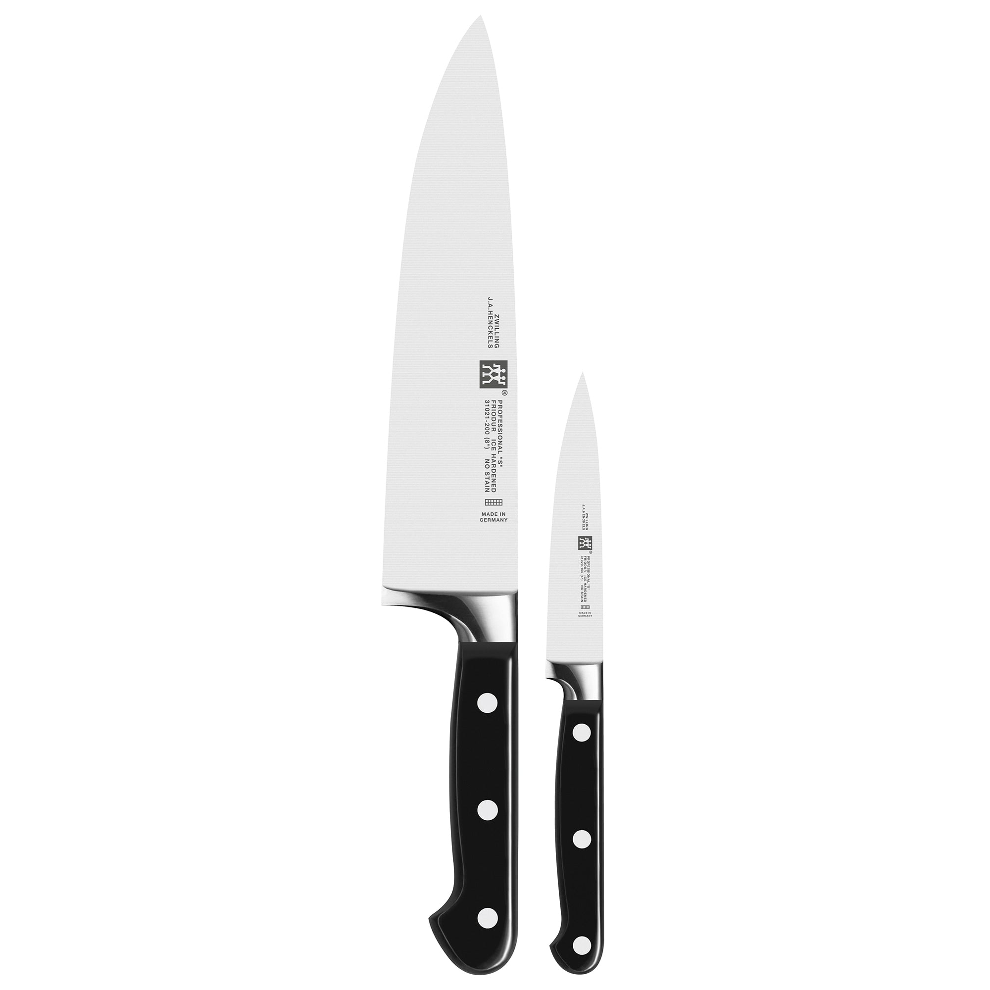 Zwilling J.A. Henckels Professional S 2 Pc Chefs Set Black Stainless Steel