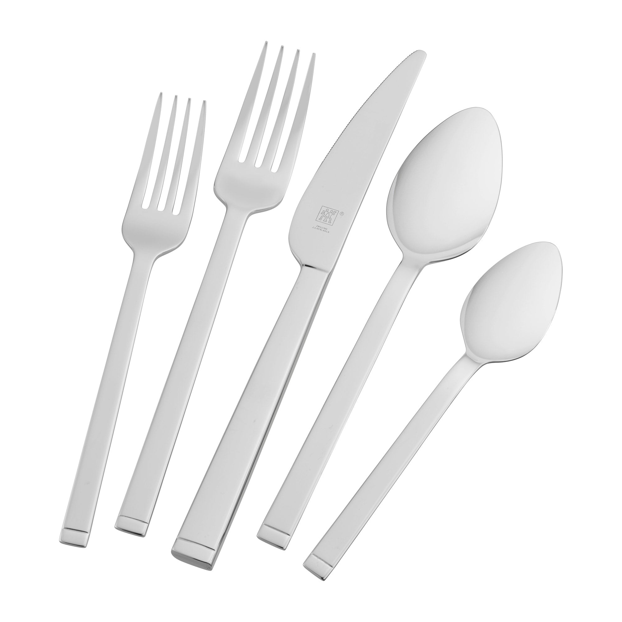 Zwilling J.A. Henckels Squared 45 Pc 18 10 Stainless Steel Flatware Set