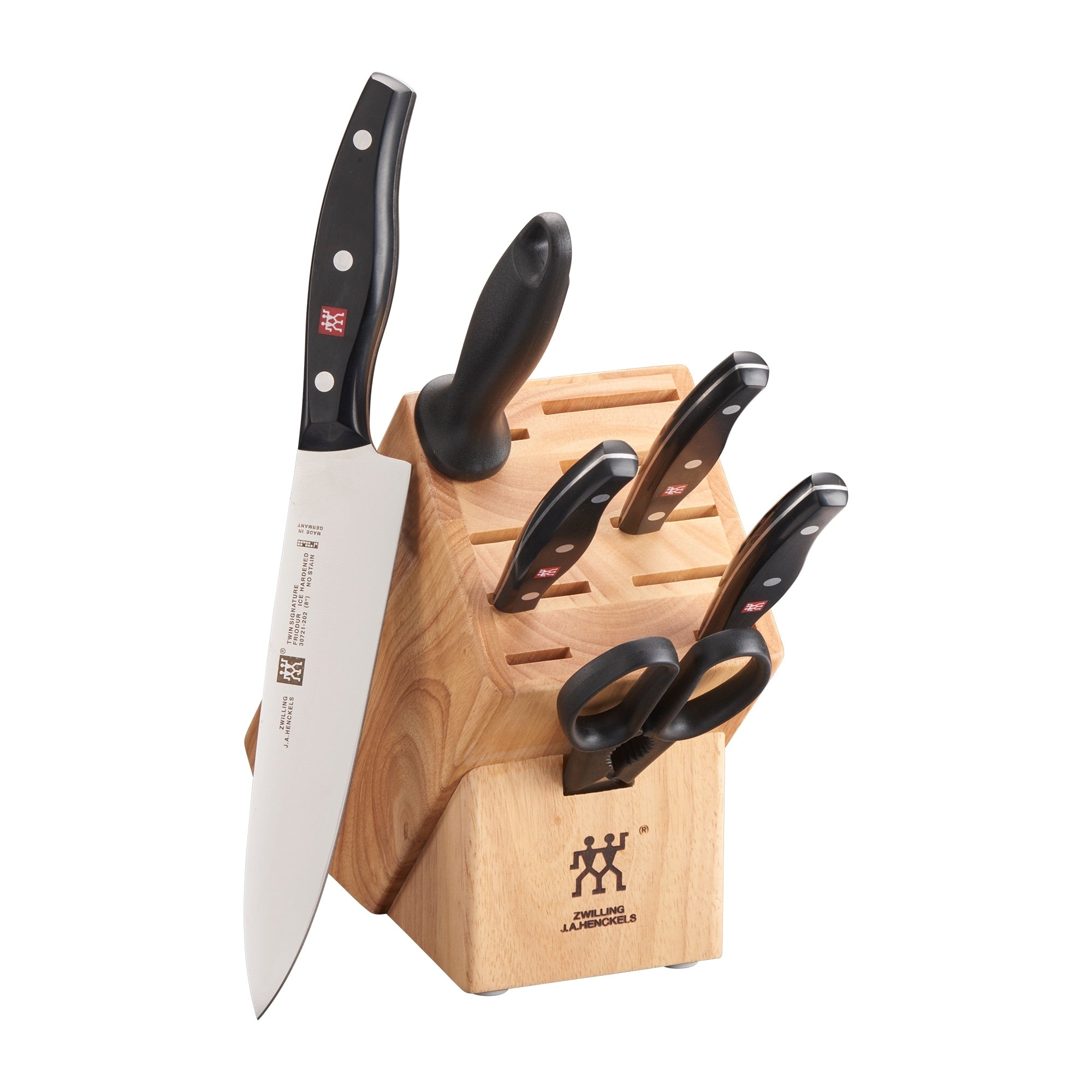 Zwilling J.A. Henckels Twin Signature 7 Pc Knife Block Set Black Stainless Steel