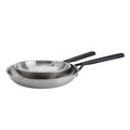 Zwilling Milano Stainless Steel 2 Pc Stainless Steel Fry Pan Set