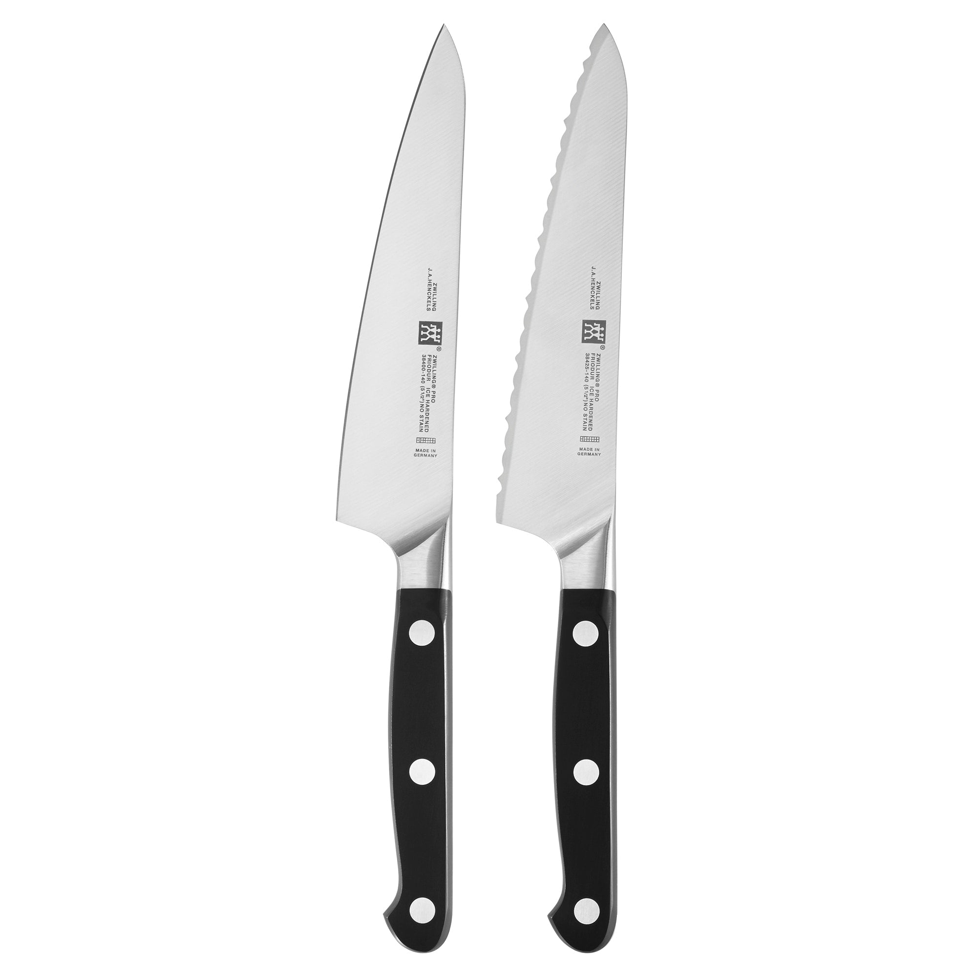 Zwilling Pro 2 Pc Prep Knife Set Black Stainless Steel