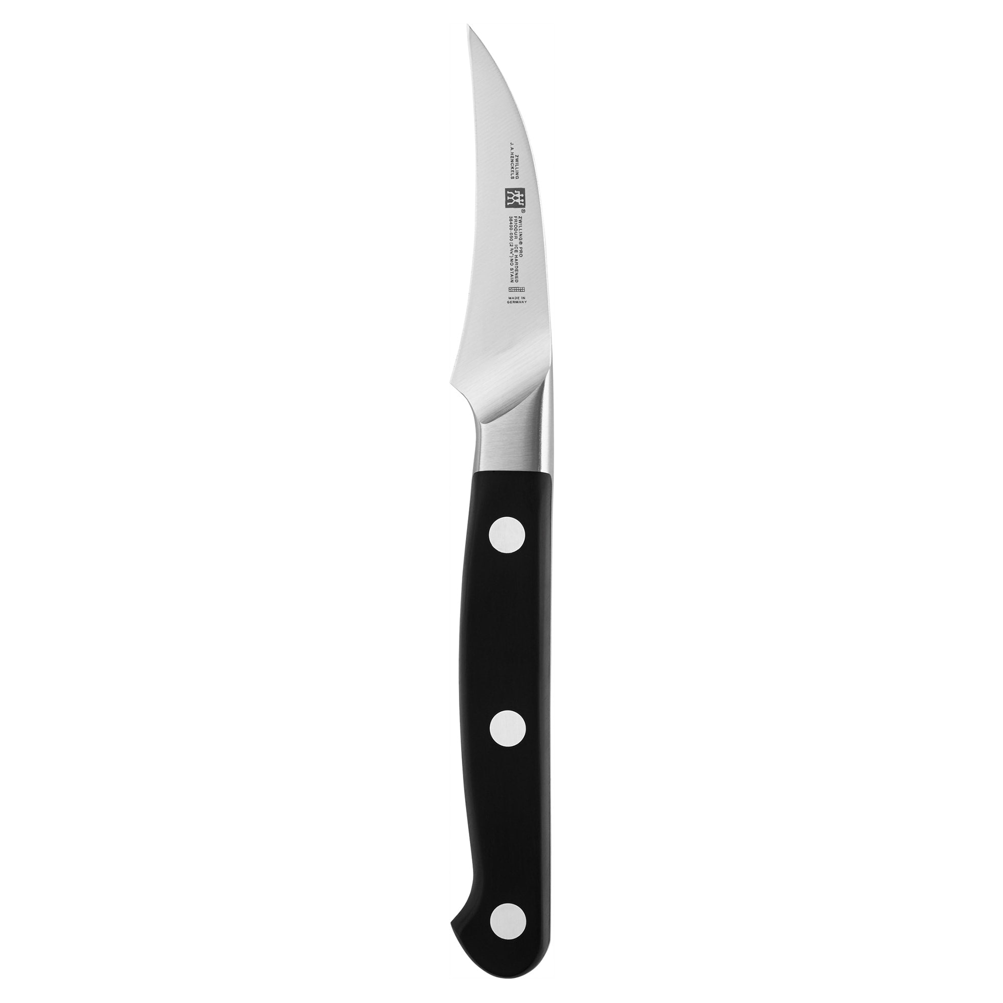 Zwilling Pro 2.75 Birds Beak Peeling Knife Black Stainless Steel