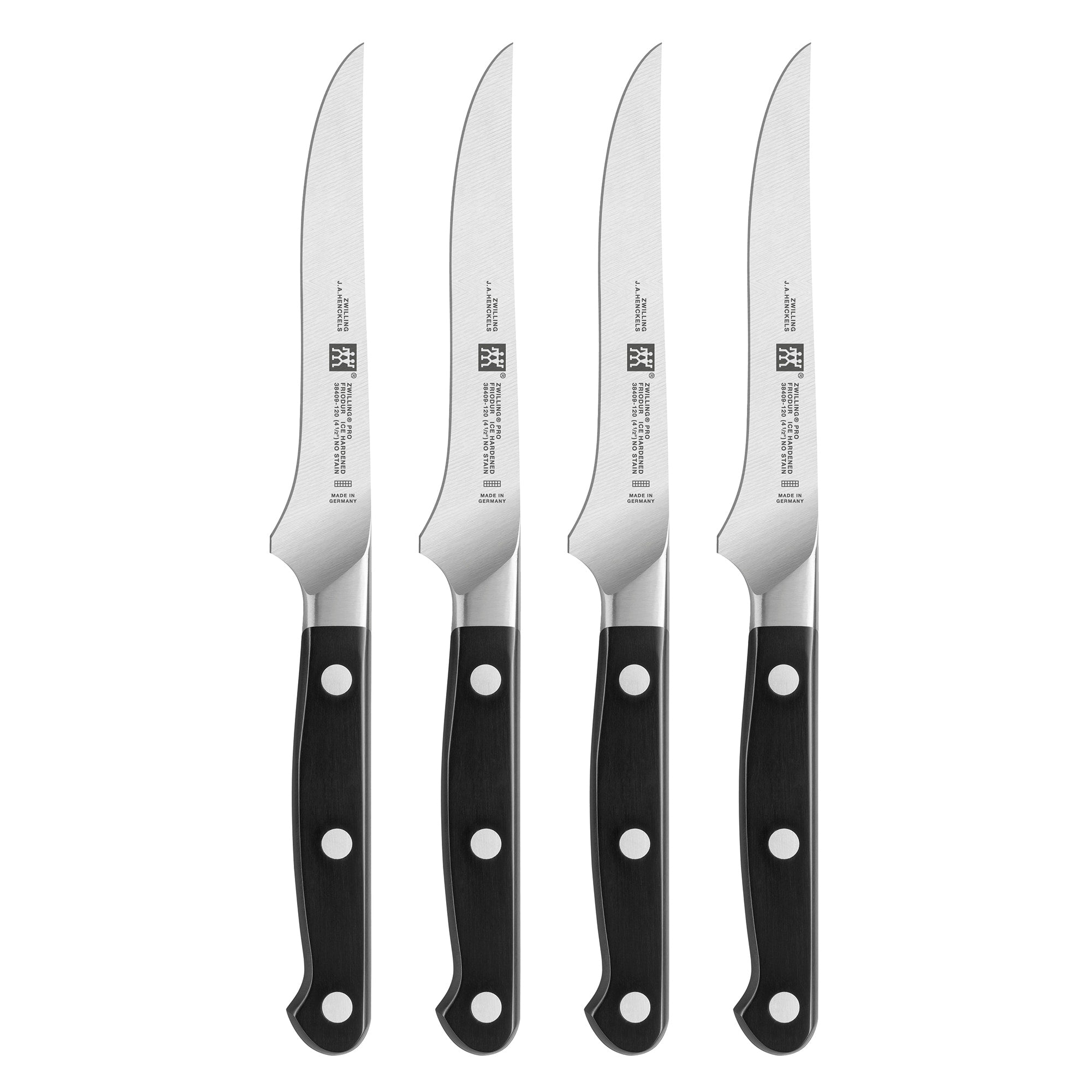 Zwilling Pro 4 Pc Steak Knife Set Black Stainless Steel 4.5