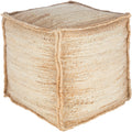 Zaccaria Farmhouse Textured 16 Inch Square Pouf