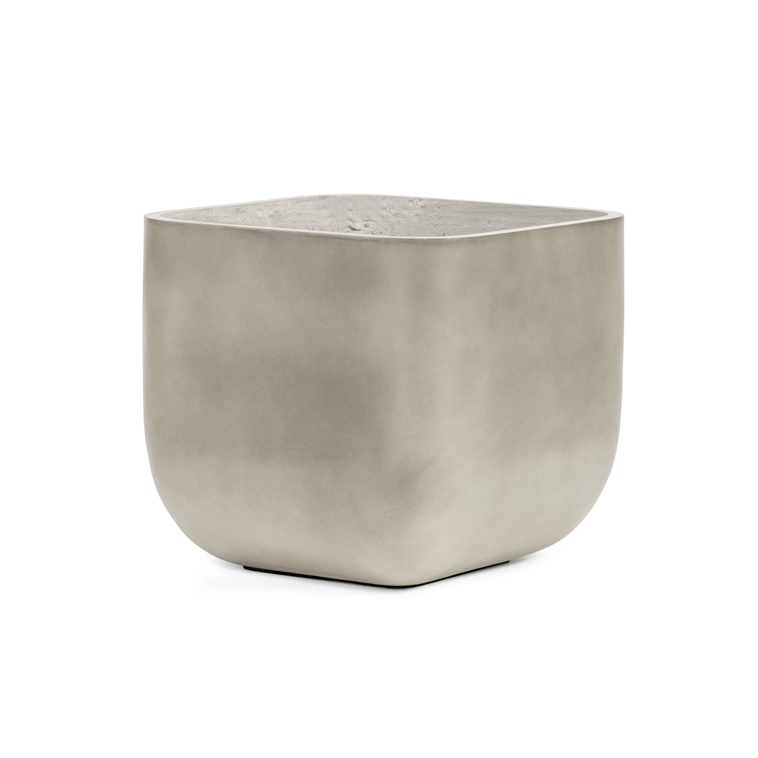 Zachary Square Planter Grey Concrete