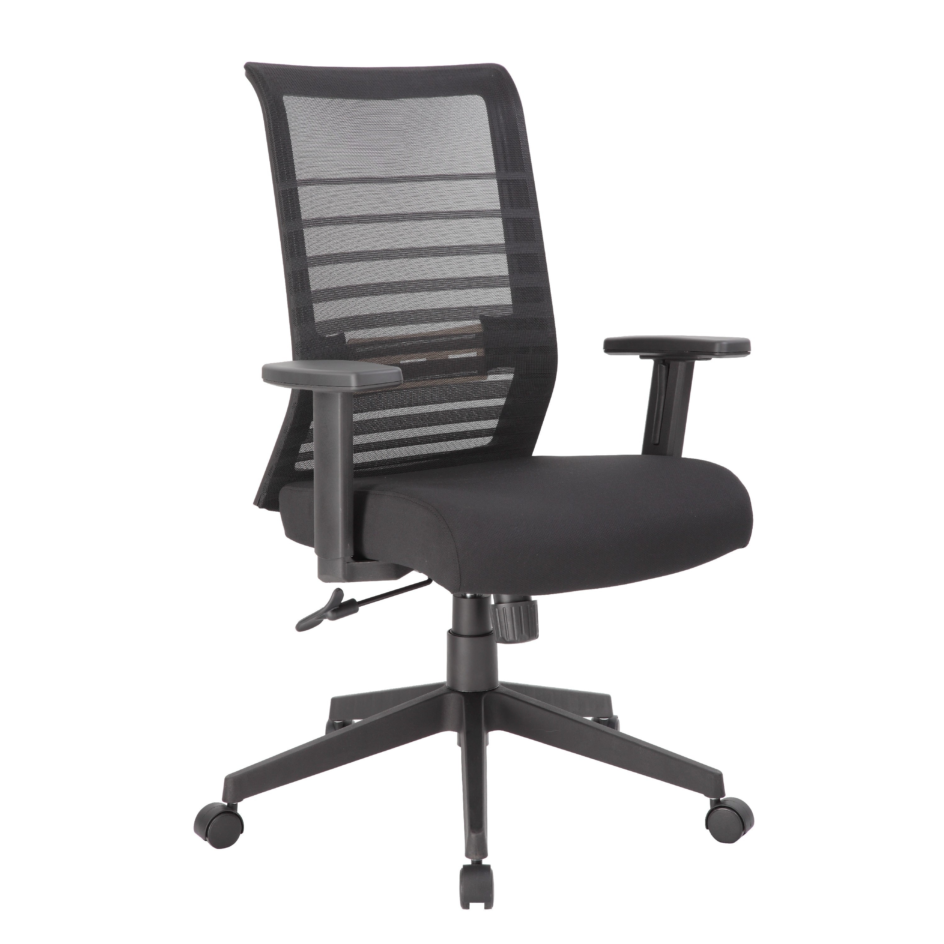 Zara Rolling Task Chair Black Mesh Adjustable Arms And Tilt Tension