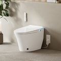 Zarautz Elongated Smart Bidet Toilet Combo With Clean Foam Shield Splash Proof Heated Seat Dryer Foot Mens Flush Recognition