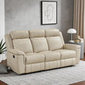 Zaria 85 Top Grain Leather Manual Double Reclining Sofa