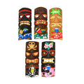 Set Of 5 Polynesian Style Wooden Tiki Masks 10 In. 9.75 X 4.75 X 3.5 Inches
