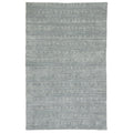 Zen Handmade Geometric Ivory Dark Blue Runner Rug 3 X 12