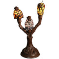 Zendaya 3 Light Monkey Shaped 17 Inch Tiffany Style Table Lamp