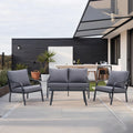 Zenova 3 Pieces Patio Rattan Wicker Sectional Sofa Sets With Pillows And Cushions