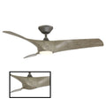 Zephyr Indoor And Outdoor 3 Blade Smart Ceiling Fan 62In With 3000K Led Light Kit And Remote Control With Wall Cradle
