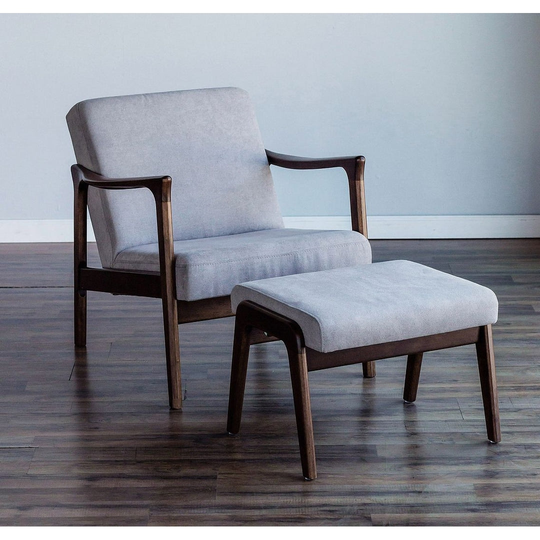 Zephyr Slate Wood Lounge Chair In Brown Gray