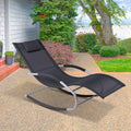 Outsunny Outdoor Zero Gravity Suspended Reclining Poolside Wave Rocker Lounge Chair