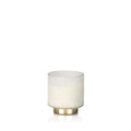 Cortina Medium Glass Candle Jar Tobacco Flower Scent White Set Of 2