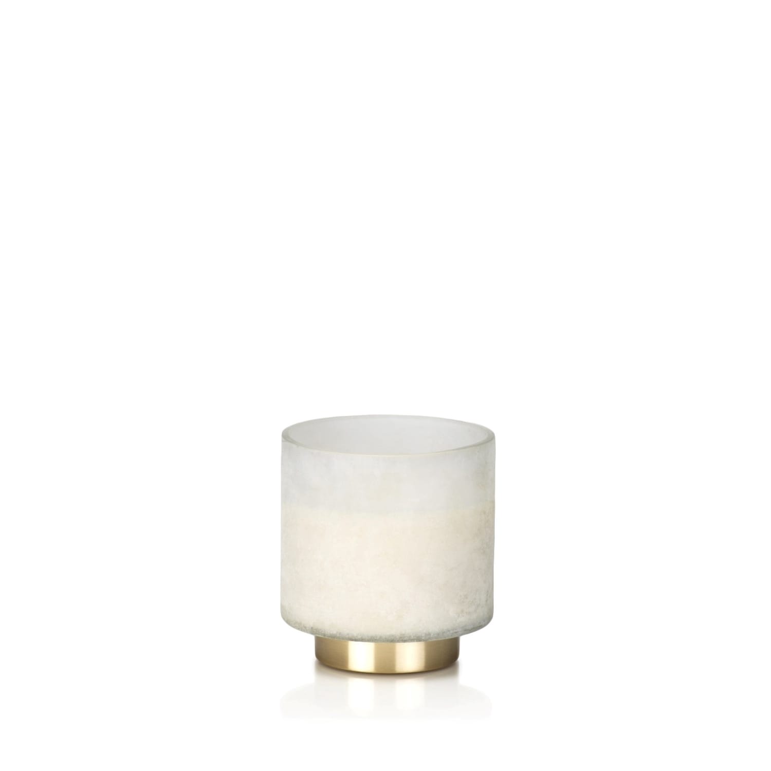 Cortina Medium Glass Candle Jar Tobacco Flower Scent White Set Of 2