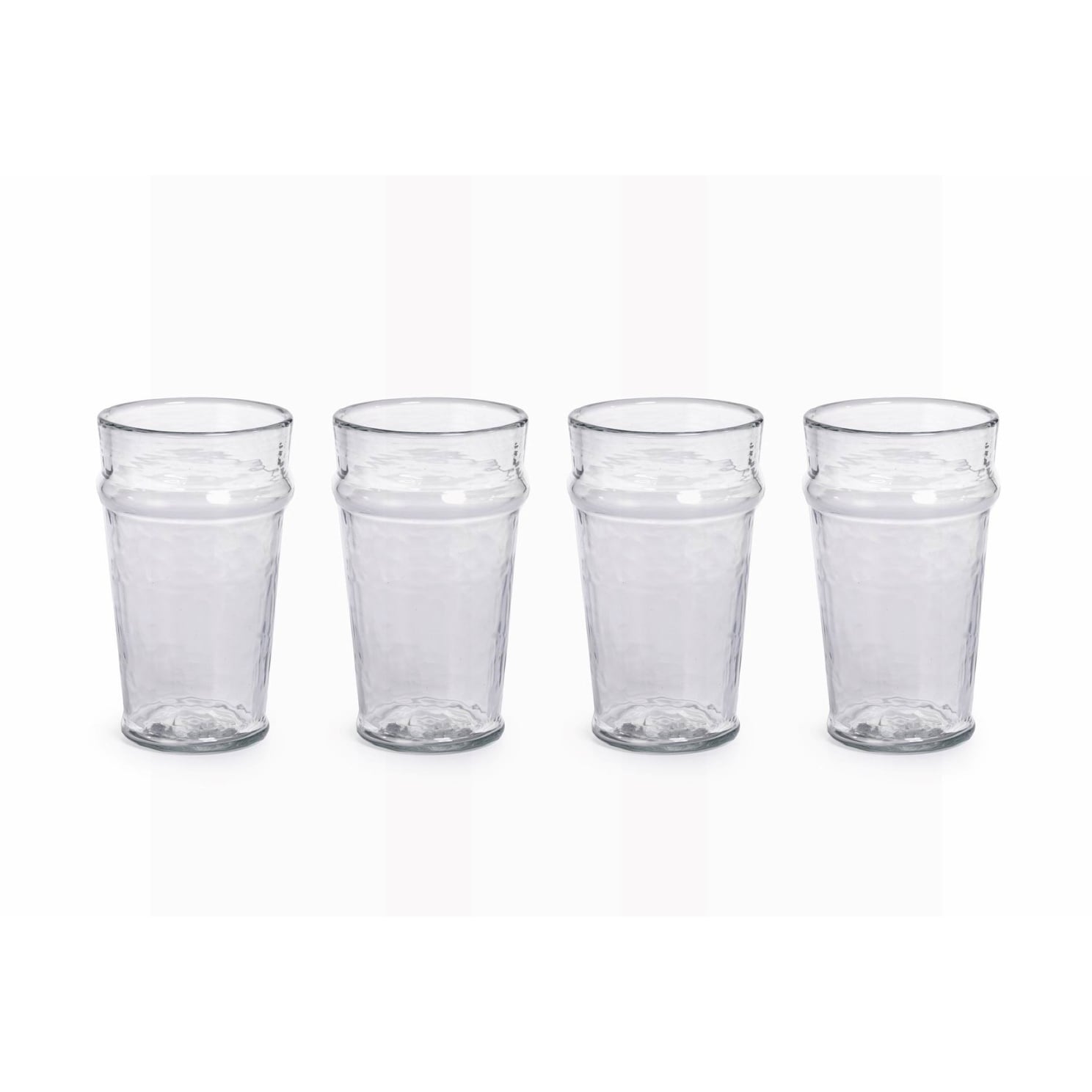 Garan Hammered Glass Highball Glass Set Of 4