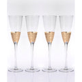 Vitorrio Flutes Champagne Glass Gold Set Of 4