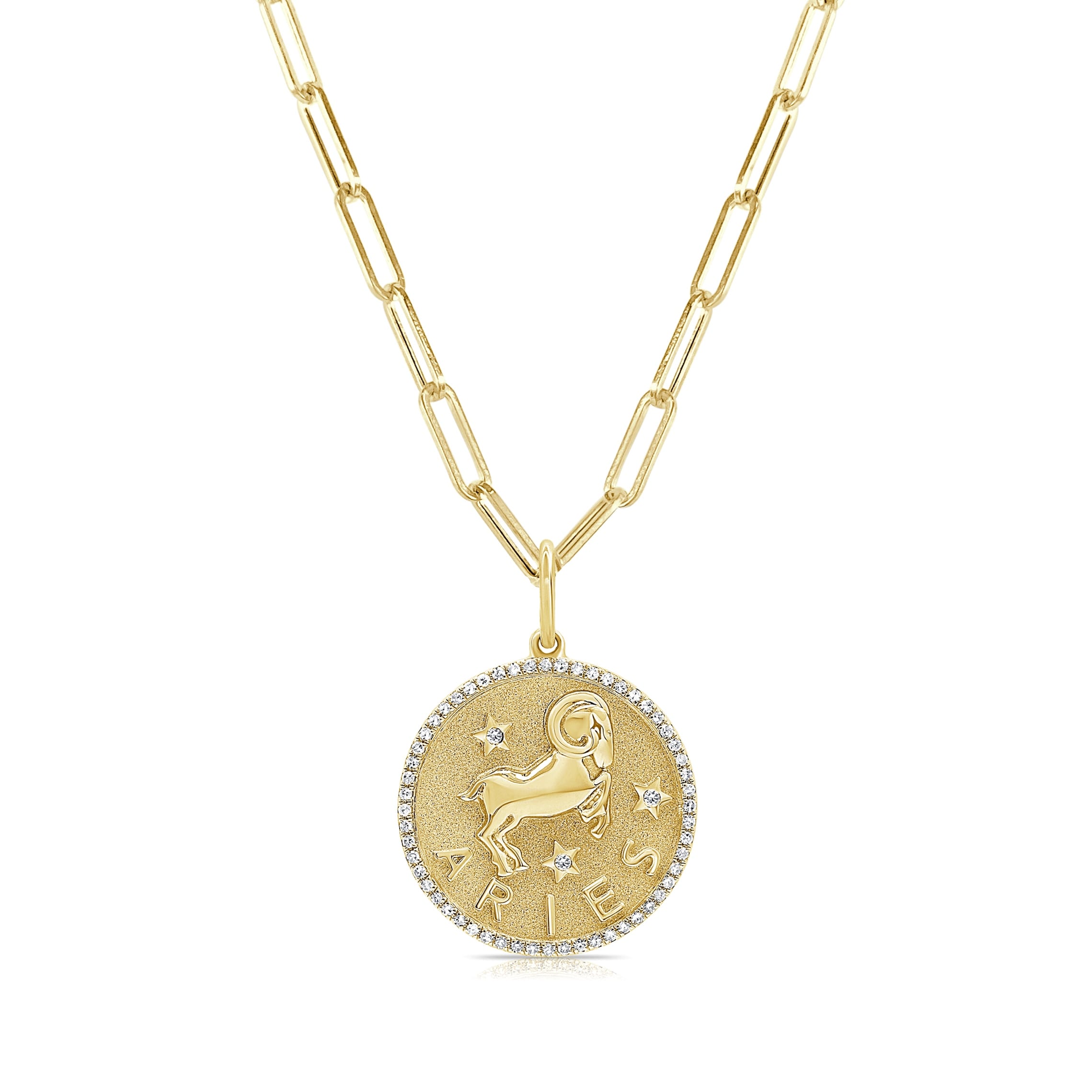 Zodiac Diamond Necklace 14K Yellow Gold 1 5 Ct Tdw By Joelle Collection