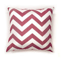 Zoe Contemporary Pillow Red Chevron Set Of 2 Small