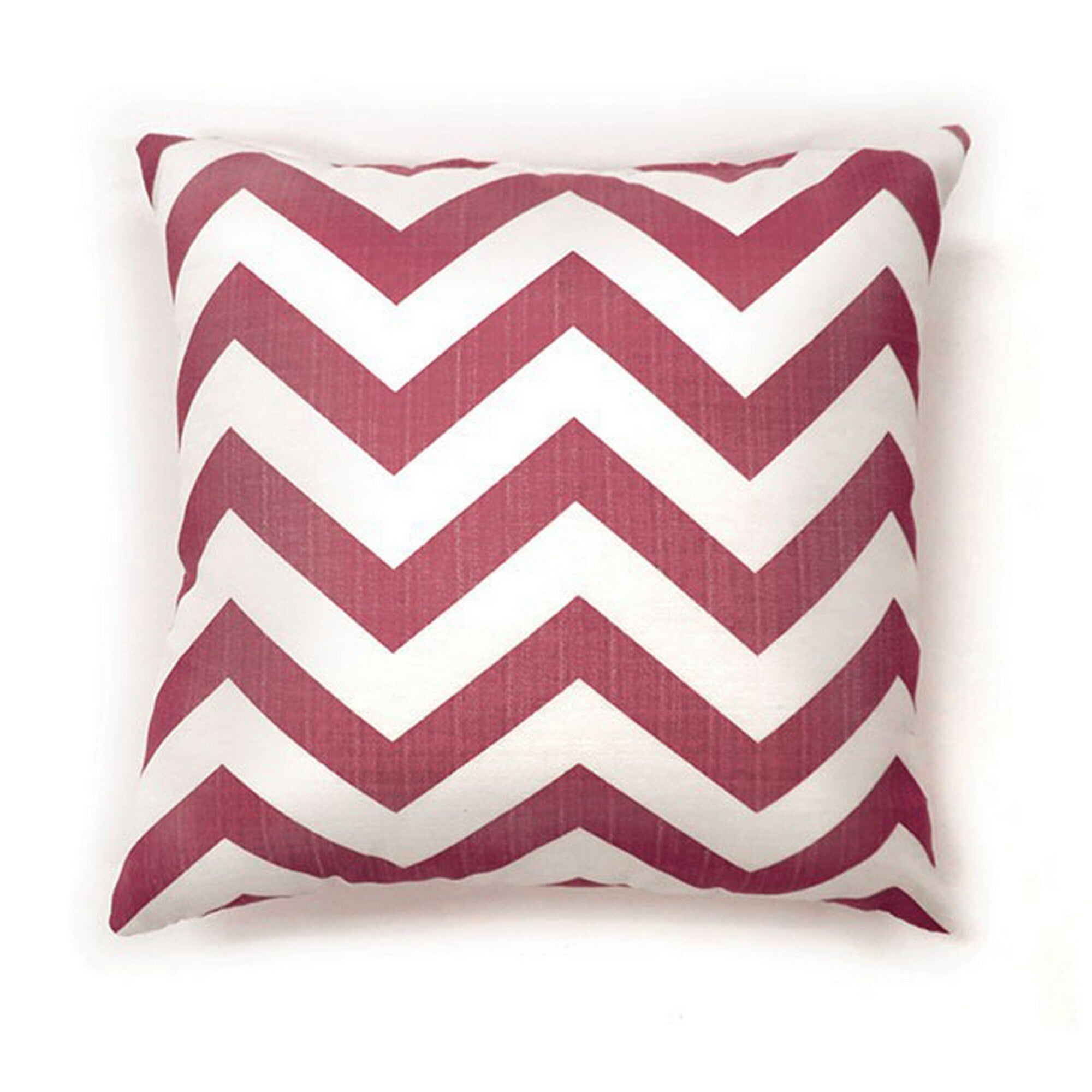 Zoe Contemporary Pillow Red Chevron Set Of 2 Small
