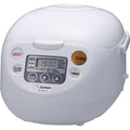 Zojirushi Ns Wac10Wd White Fuzzy Logic 5.5 Cup Rice Cooker And Warmer