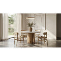 Zorhan Modern White Marble Mango Round Dining Table
