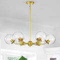 Zumae 6 Light Matte Gold Metal Chandelier N A