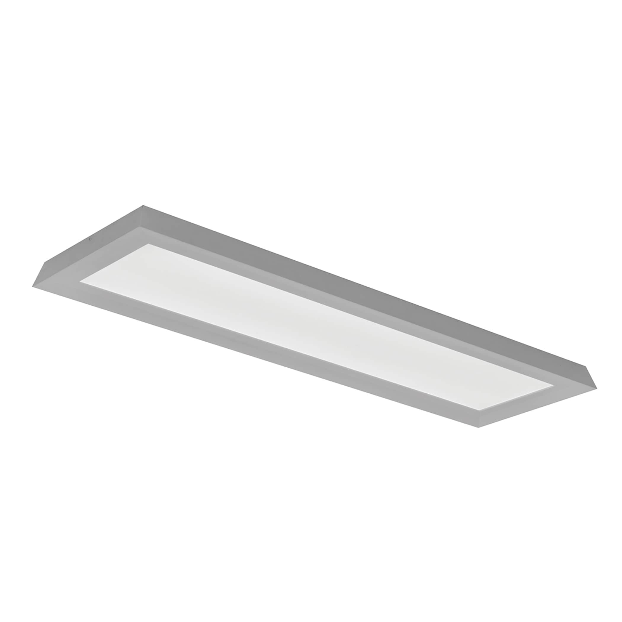 Afx Zurich 1 Light Satin Nickel Led Linear Flush Mount White Acrylic Shade