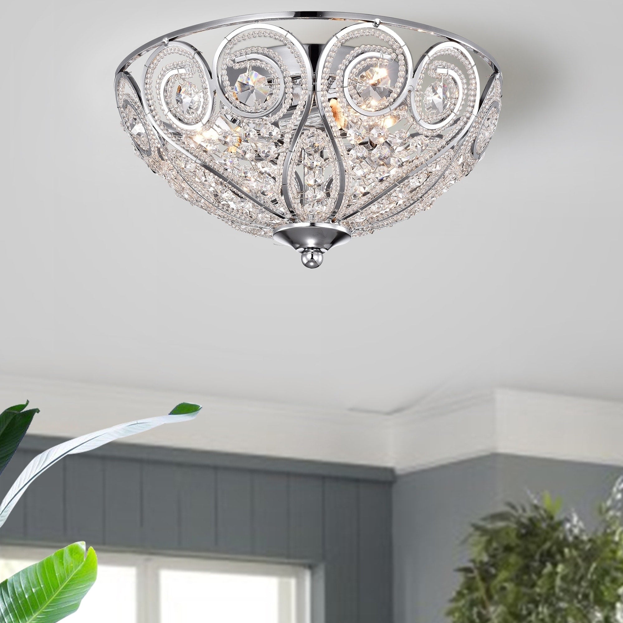Mowly 3 Light 12 Inch Crsytal Chandelier