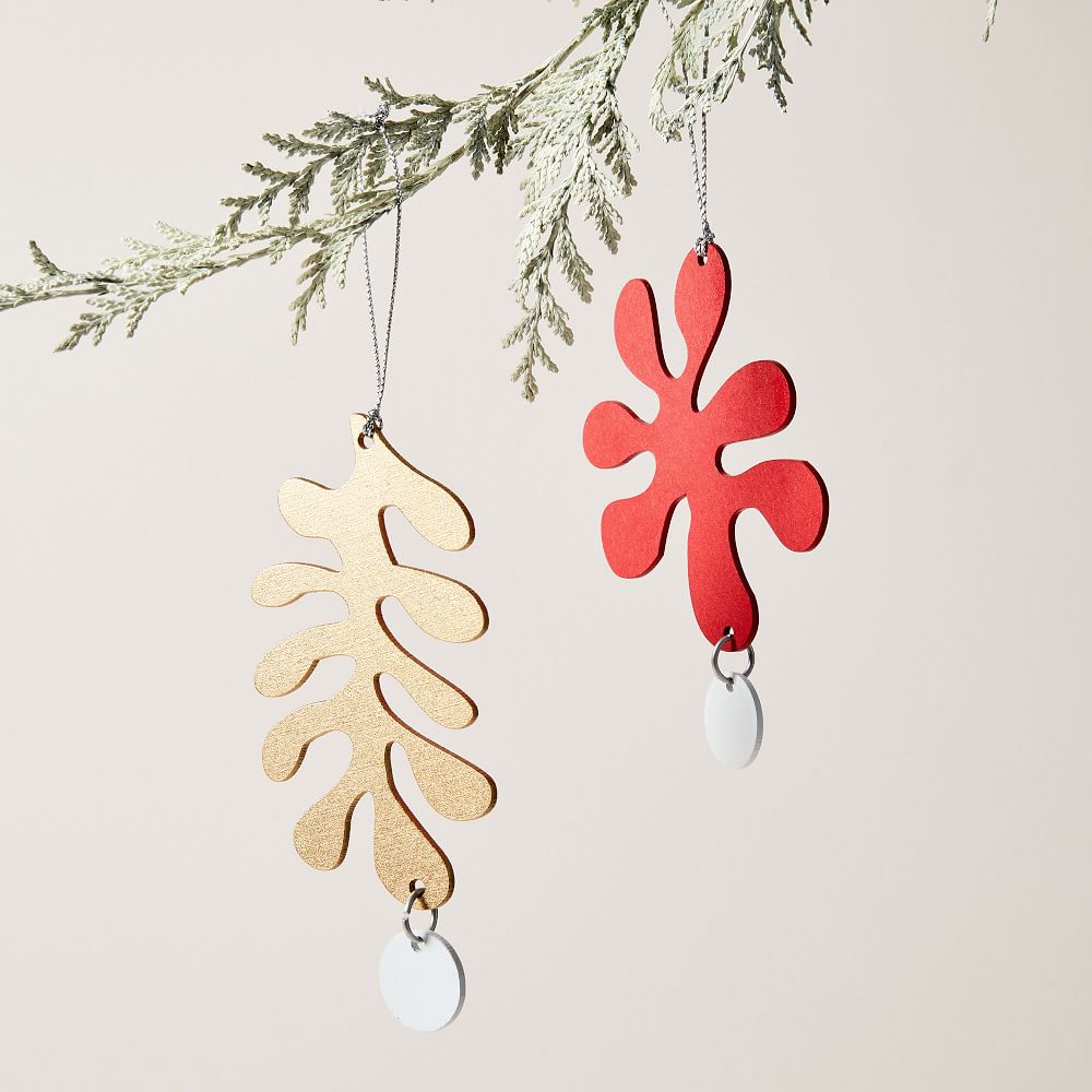 Abstract Greenery Baubles