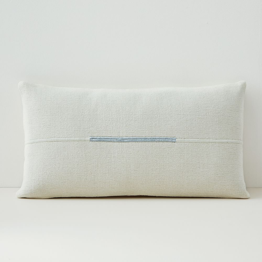 Accented Cotton Canvas Lumbar Pillow Cover