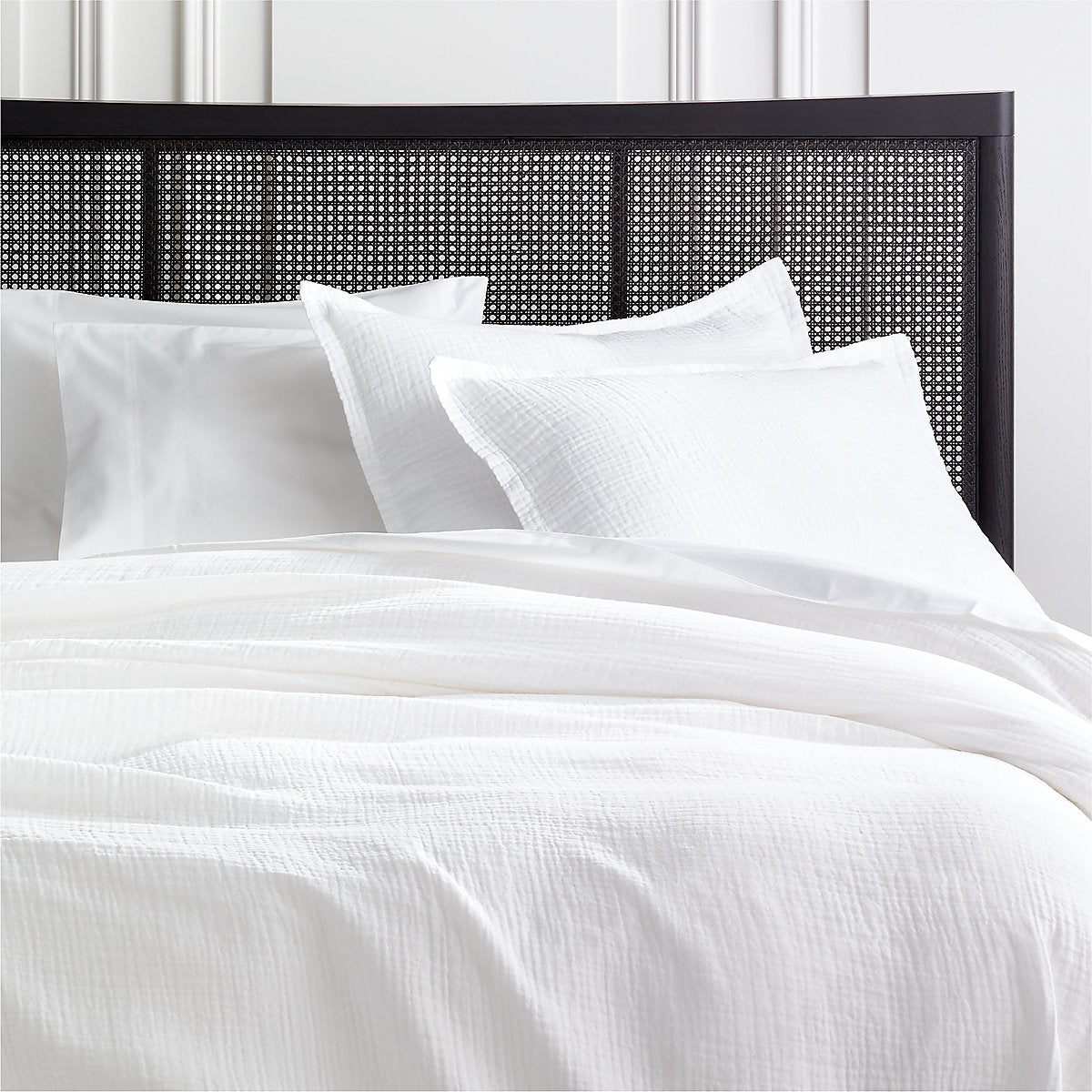 Alto Organic Cotton Gauze White Standard Pillow Shams Set of 2