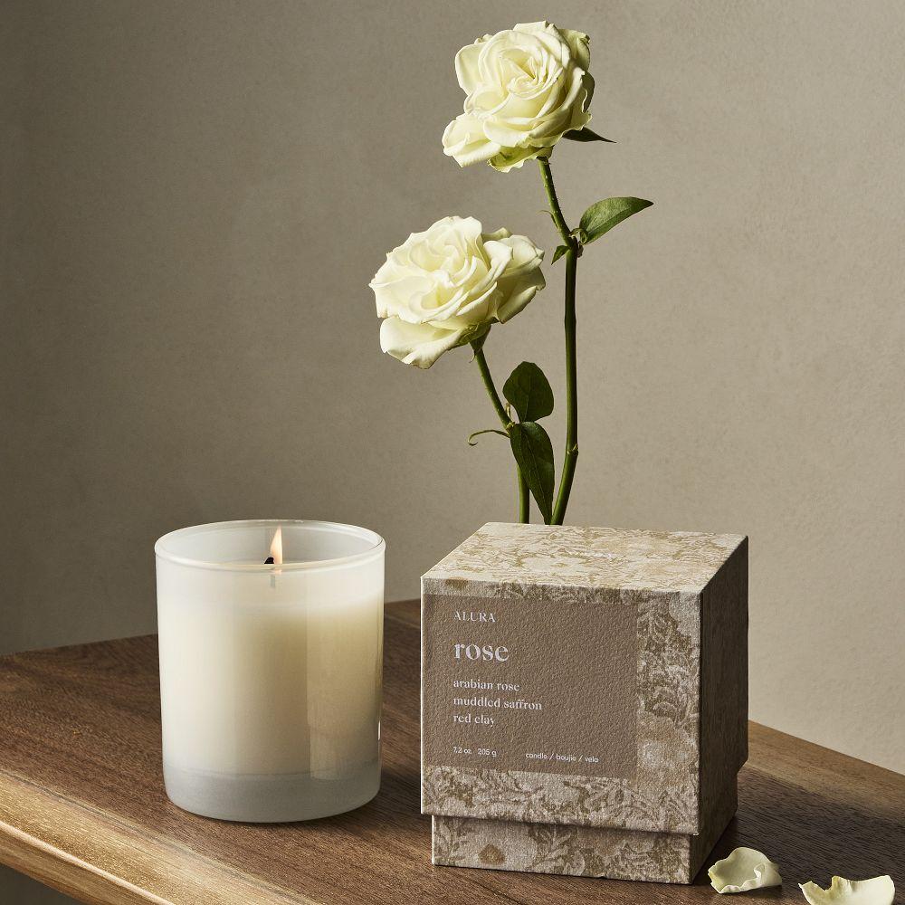 Alura Boxed Glass Candle - Rose