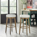 Angelo Home Linden Leather Swivel Stool Set Of 2