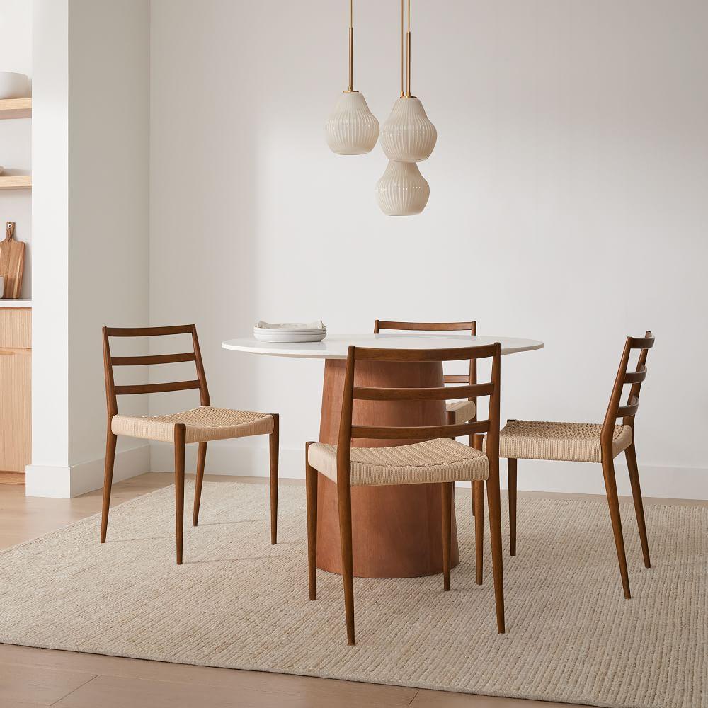 Anton Round Marble Pedestal Dining Table (112 cm - 122 cm)