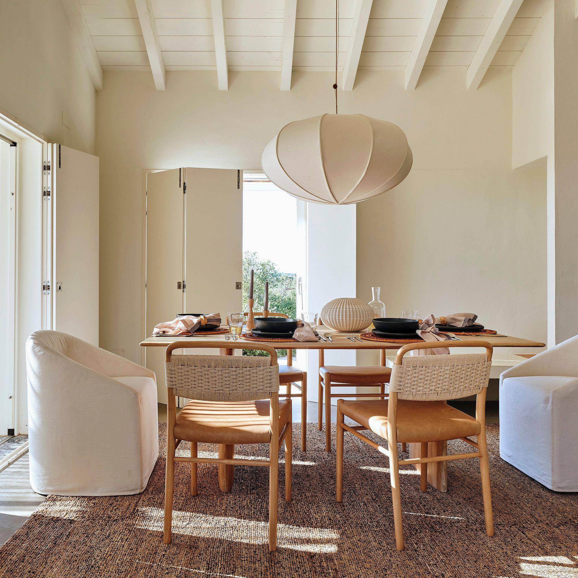 Anton Solid Wood Dining Table (183 cm) - Cerused White