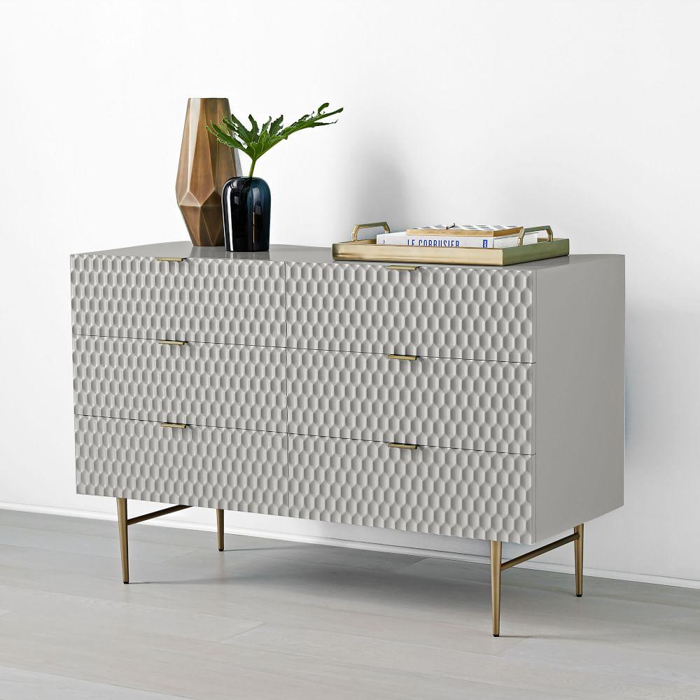 Audrey 6-Drawer Chest - Mist Grey