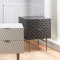 Audrey Bedside Table - Charcoal