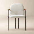 Avont Upholstered White Performance Fabric Metal Counter Stool
