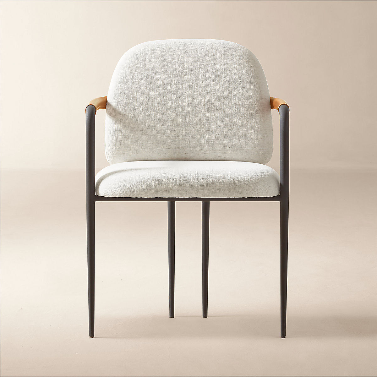 Avont Upholstered White Performance Fabric Metal Counter Stool