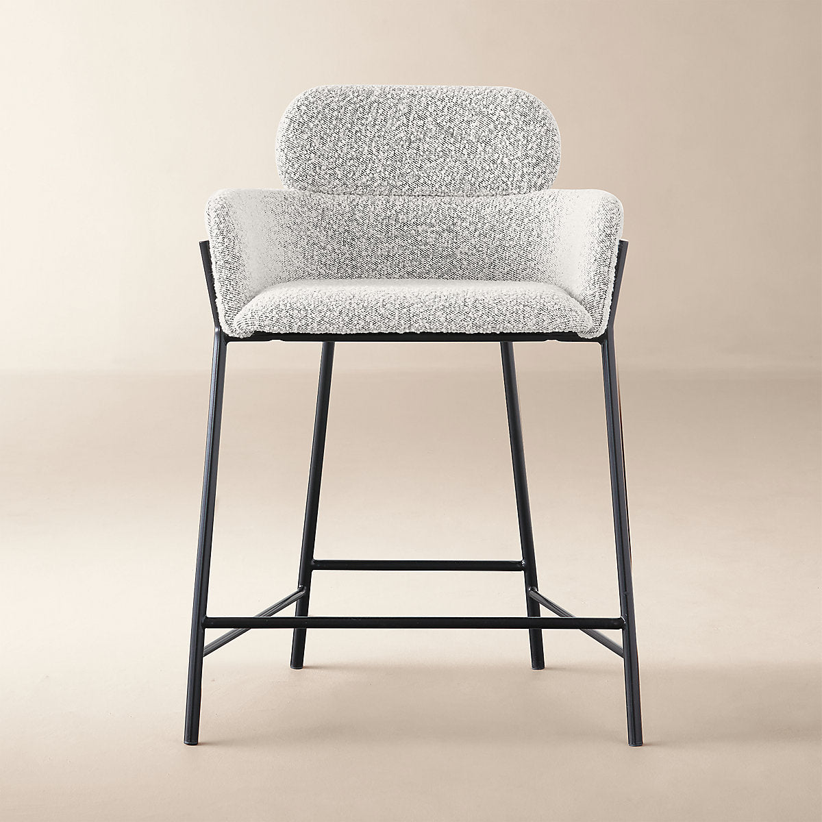 Azalea Black and White Boucle Dining Chair