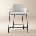 Azalea Black and White Boucle Dining Chair Set of 4