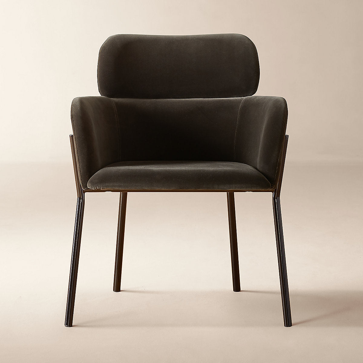 Azalea Mink Grey Velvet Bar Stool