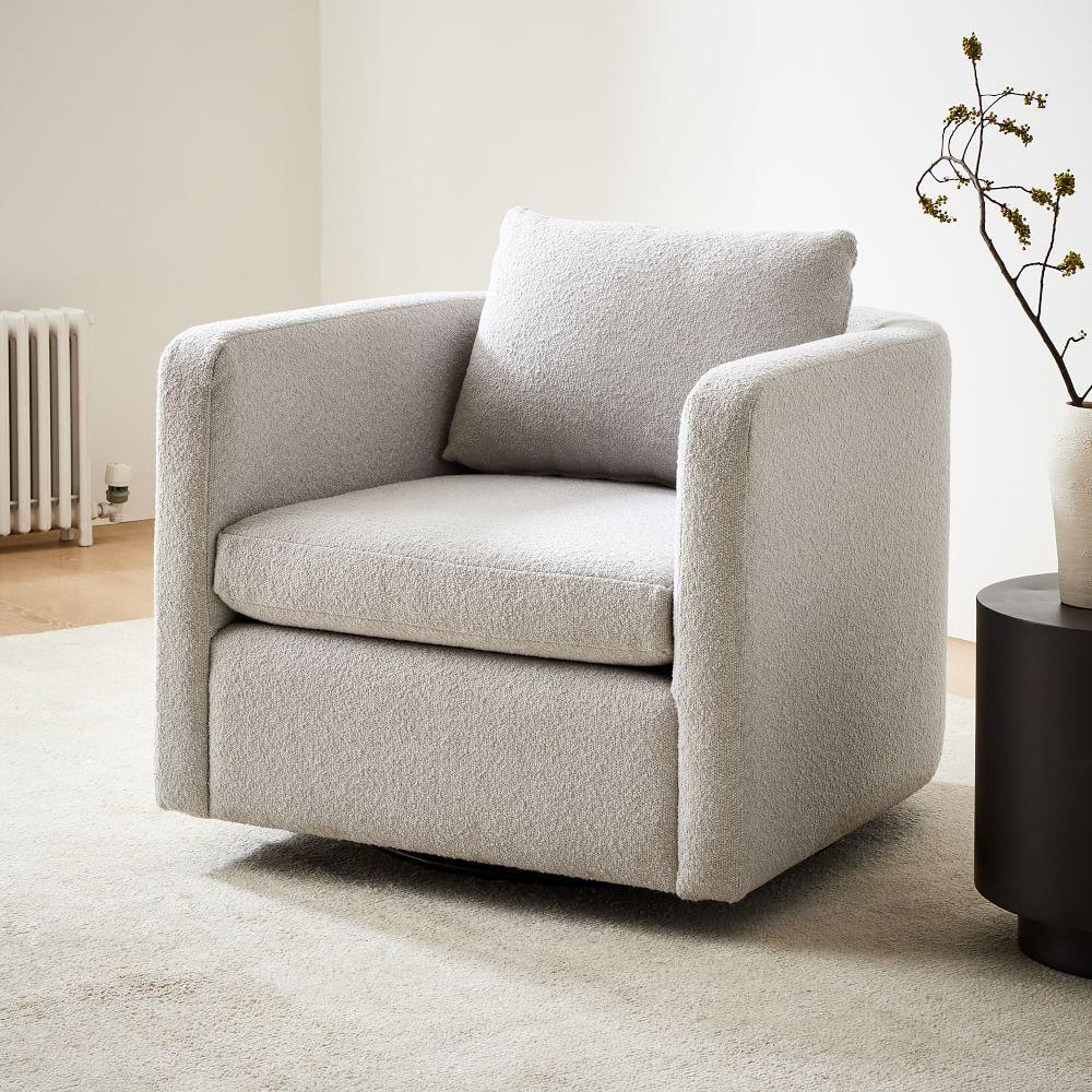 Bacall Curved Swivel Armchair
