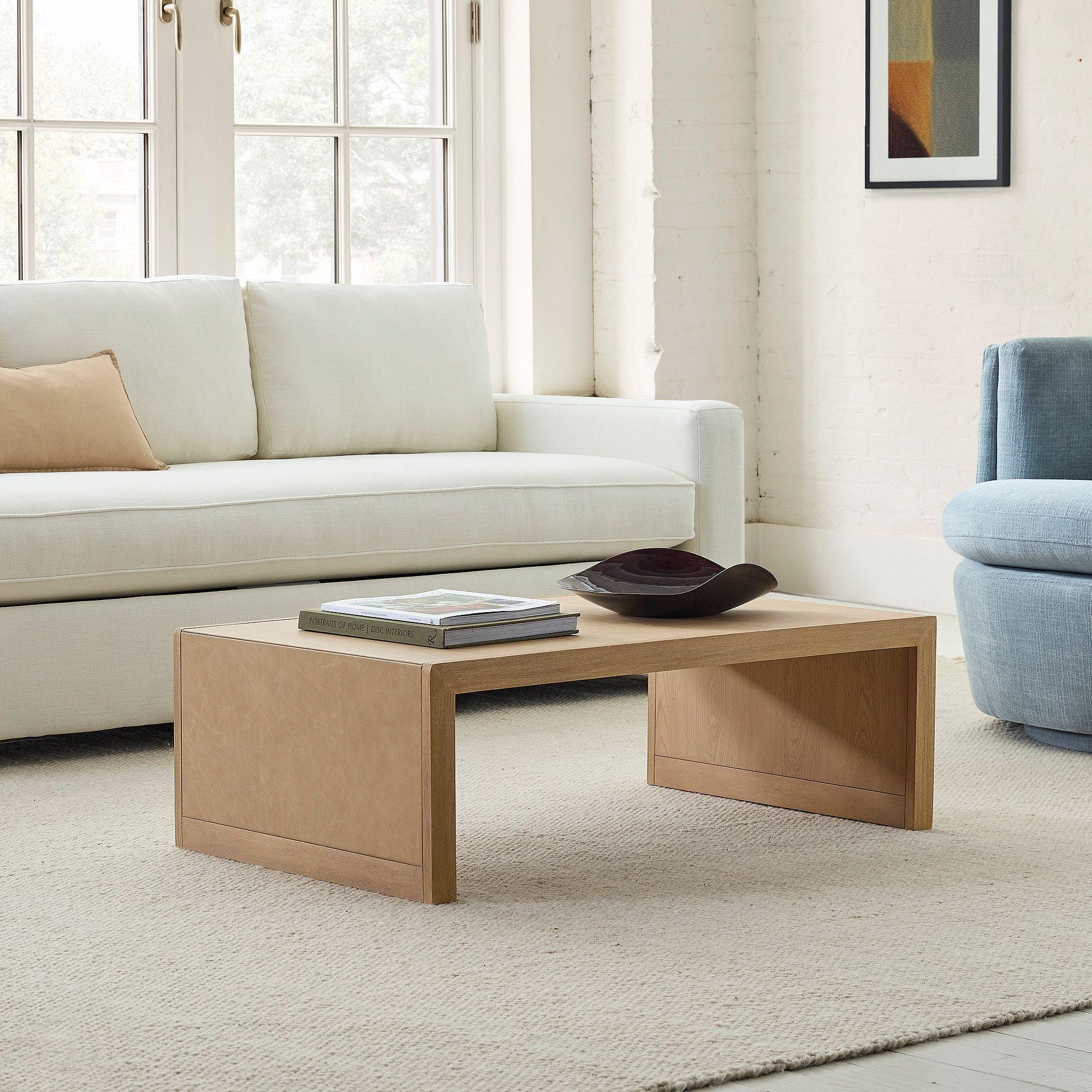 Baldwin Leather Coffee Table (102 cm - 127 cm)