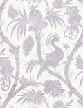 Scalamandre Balinese Peacock Wallpaper, Lavender Swatch