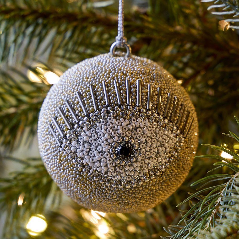 Beaded Ball Evil Eye Bauble